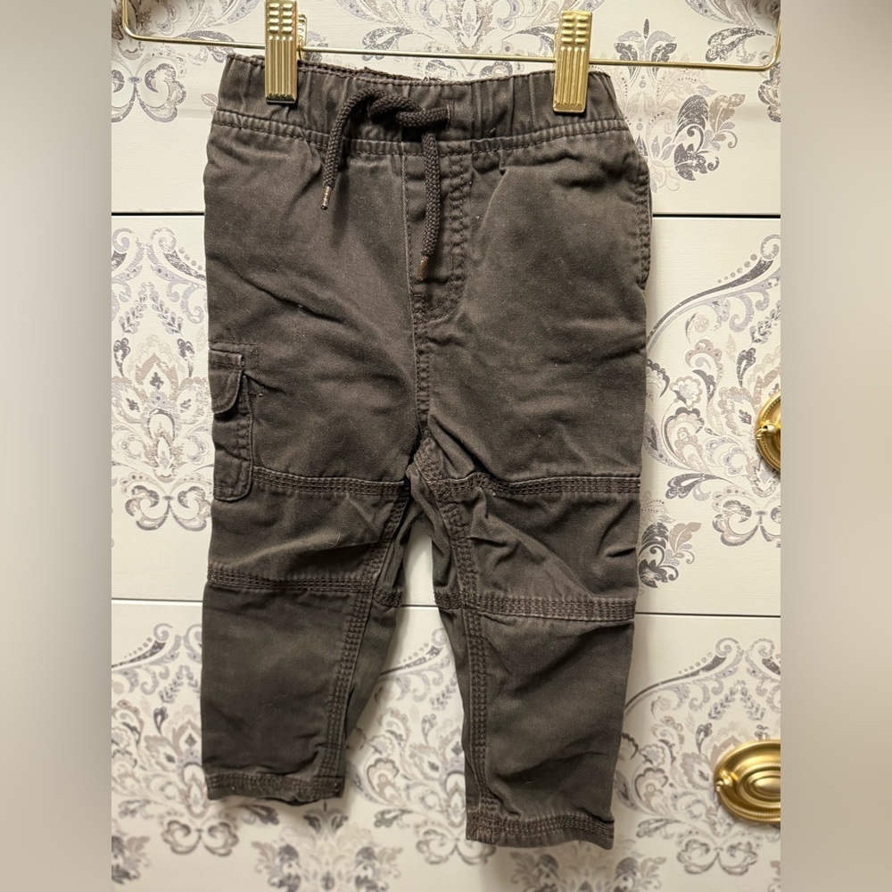 💥4/$20💥 OshKosh B'gosh Dark Brown Toddler Boys Cargo Pants Size 24M